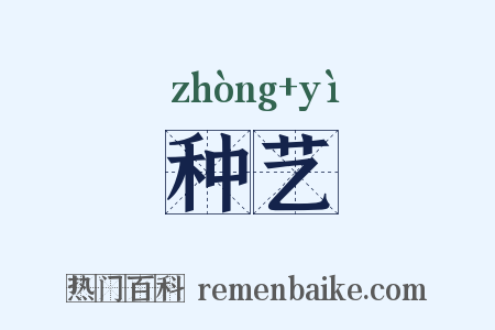 种艺是什么意思的图片